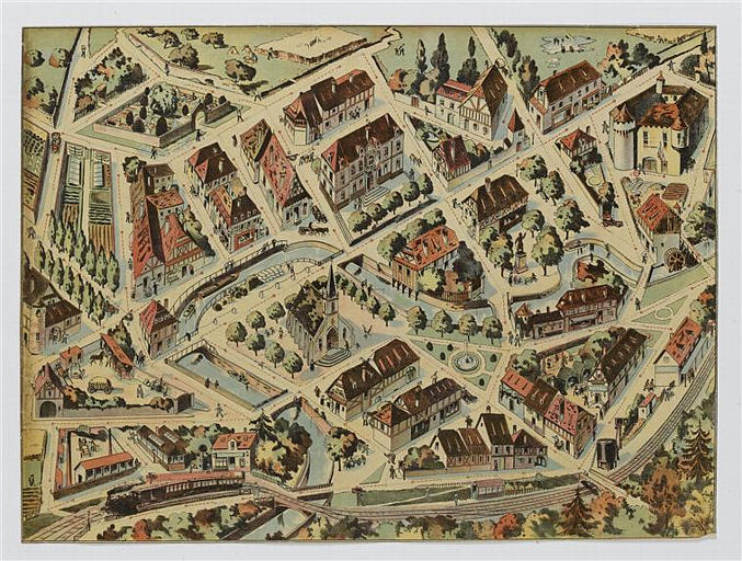Vue aérienne d'un village (titre factice)_0