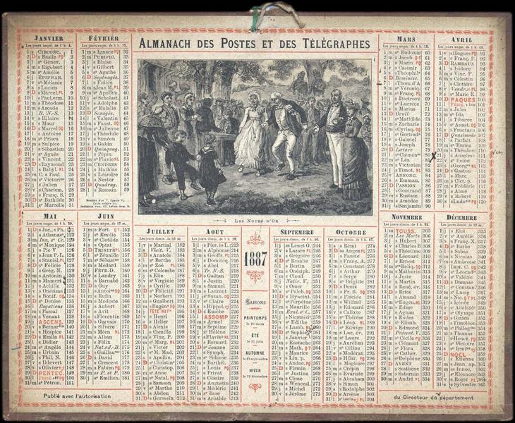 ALMANACH DES POSTES ET TELEGRAPHES / LES NOCES D'OR (titre inscrit)_0