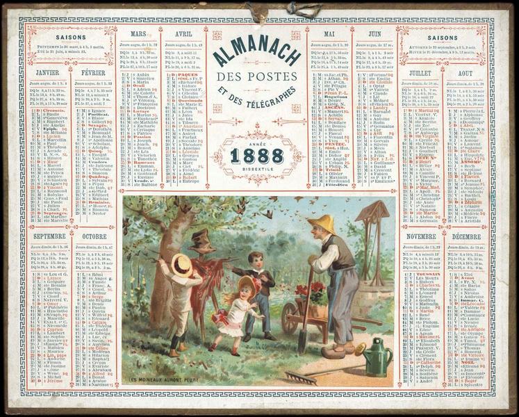 ALMANACH DES POSTES ET DES TELEGRAPHES / LES MOINEAUX AURONT PEUR! (titre inscrit)_0