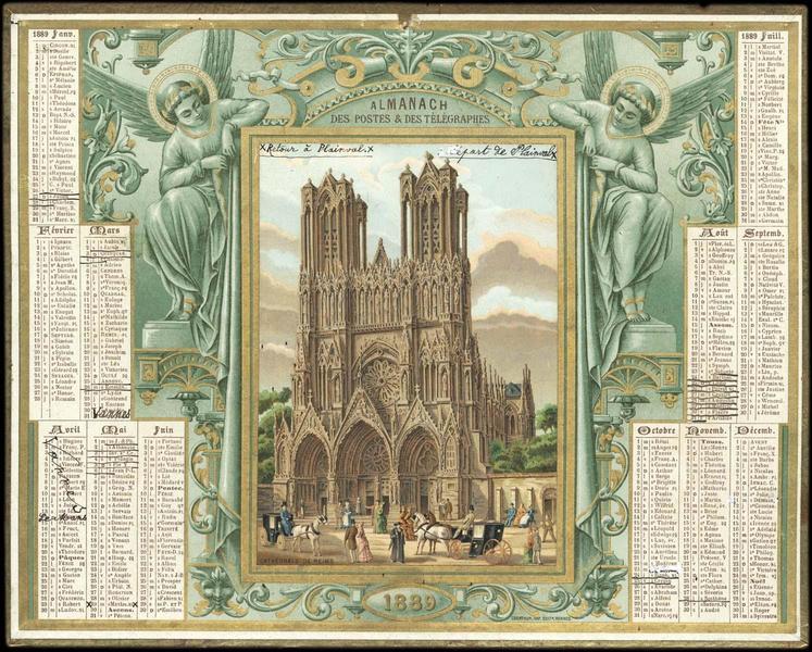 ALMANACH DES POSTES ET DES TELEGRAPHES / CATHEDRALE DE REIMS (titre inscrit)_0