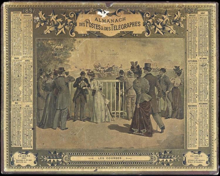 ALMANACH DES POSTES & DES TELEGRAPHES / LES COURSES (titre inscrit)_0