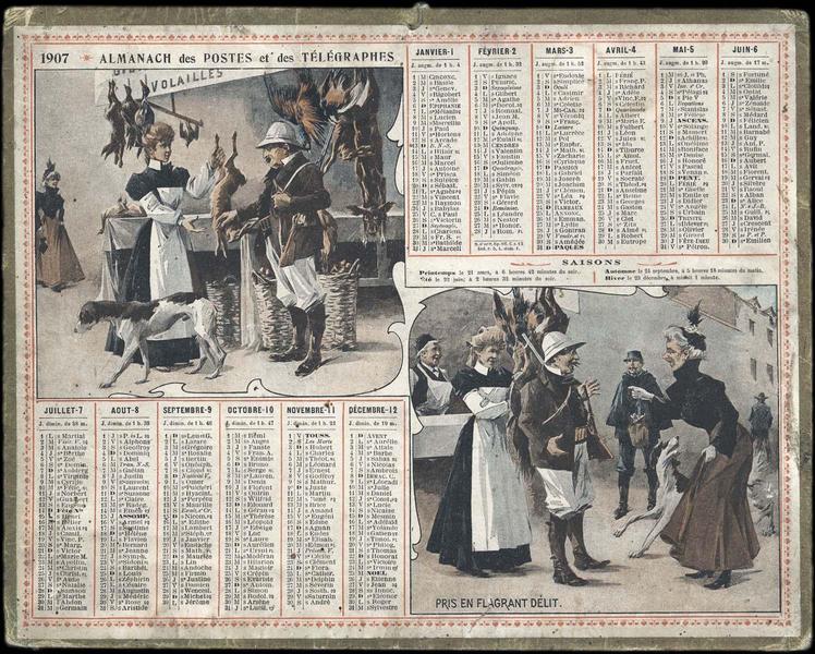 ALMANACH DES POSTES ET DES TELEGRAPHES / PRIS EN FLAGRANT DELIT (titre inscrit)_0