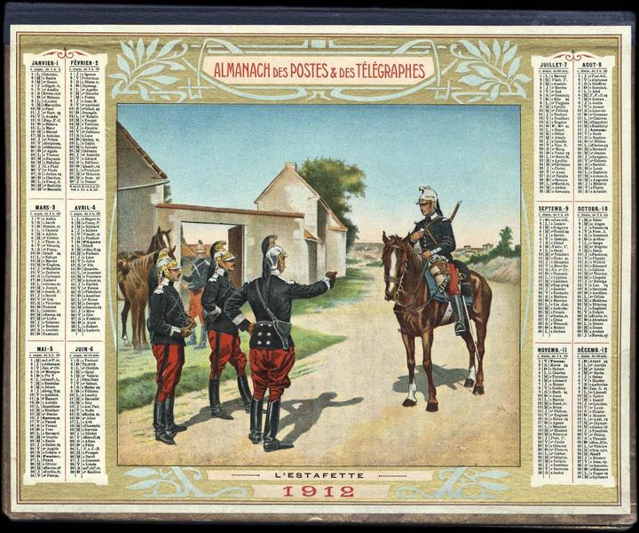 ALMANACH DES POSTES ET DES TELEGRAPHES / L'ESTAFETTE (titre inscrit)_0