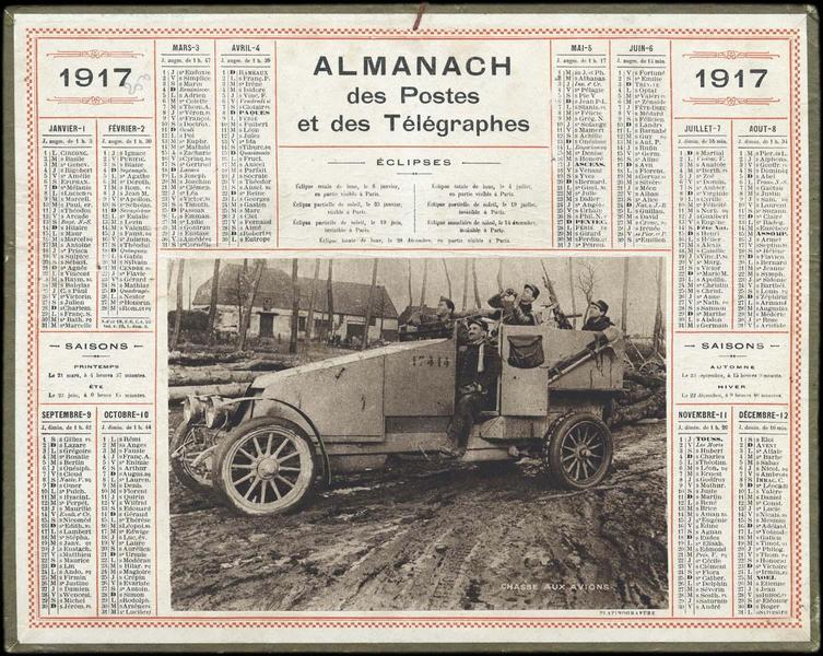 Almanach des Postes et des Télégraphes / CHASSE AUX AVIONS (titre inscrit)_0