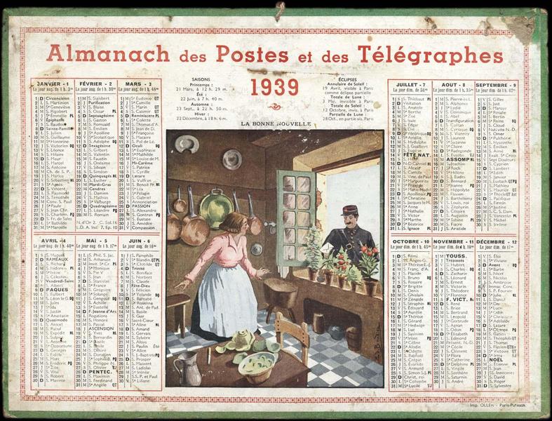 Almanach des Postes et des Télégraphes / LA BONNE NOUVELLE (titre inscrit)_0