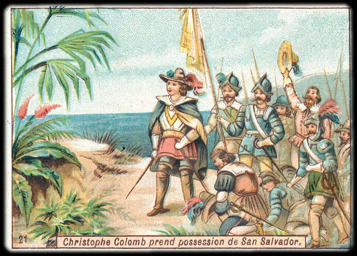 Christophe Colomb prend possession de San Salvador (titre inscrit)_0