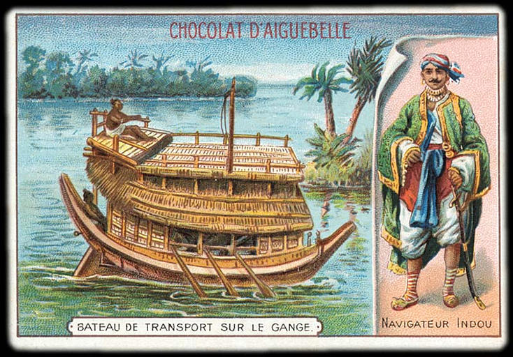 BATEAU DE TRANSPORT SUR LE GANGE ; NAVIGATEUR INDOU (titre inscrit)_0