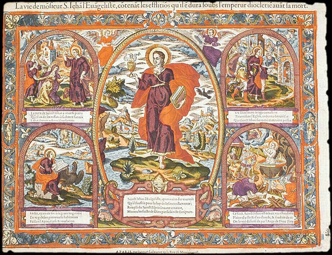 La vie de Mosieur S. Ieha l'Evageliste, cotenat les esslitios qu'il edura soubs l'emperur diocletie avat sa mort (titre inscrit)_0