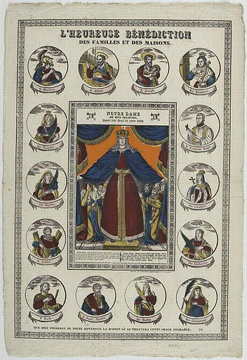L'HEUREUSE BENEDICTION / DES FAMILLES ET DES MAISONS. (titre inscrit) ; NOTRE DAME / DE BON SECOURS. (titre inscrit)_0
