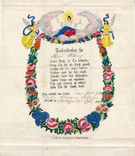 Taufandenken für (titre inscrit)_0