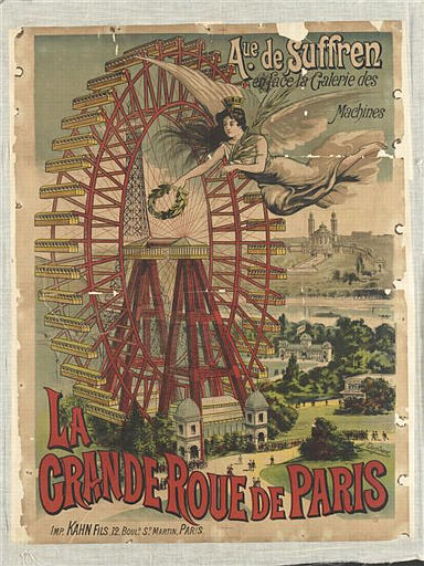 LA GRANDE ROUE DE PARIS / AVE DE SUFFREN EN FACE DE LA GALERIE DES MACHINES (titre inscrit)_0