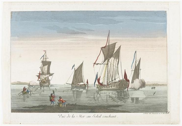 Vuë de la Mer au Soleil couchant. (titre inscrit)_0