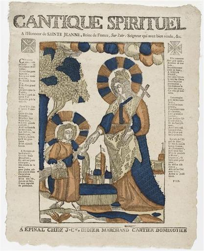 CANTIQUE SPIRITUEL / A l'Honneur de SAINTE JEANNE / Reine de France, Sur l'air : Seigneur qui avez bien voulu, &c. (titre inscrit)_0
