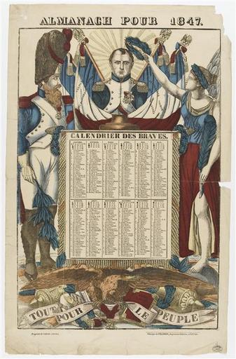 ALMANACH POUR 1847. / CALENDRIER DES BRAVES. (titre inscrit)_0