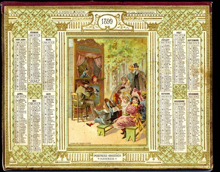 ALMANACH DES POSTES ET DES TELEGRAPHES / GUIGNOL AUX CHAMPS-ELYSEES (titre inscrit)_0