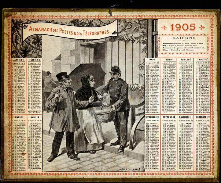 ALMANACH DES POSTES & DES TELEGRAPHES / 1905 (titre inscrit)_0