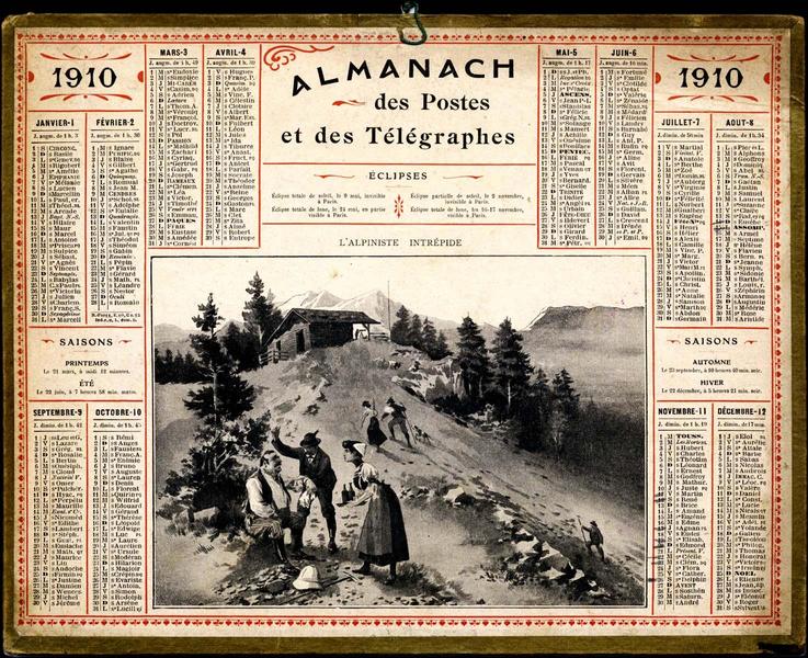 ALMANACH / des Postes / et des Télégraphes / 1910 (titre inscrit)_0