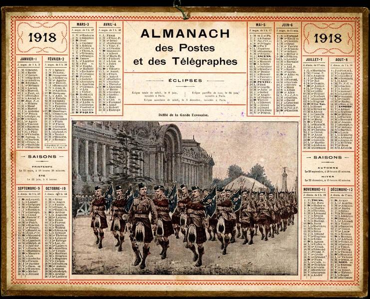 ALMANACH / des Postes / et des Télégraphes / 1918 (titre inscrit)_0