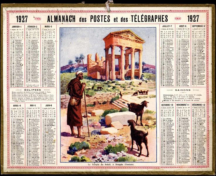 ALMANACH des POSTES et des TELEGRAPHES / 1927 (titre inscrit)_0