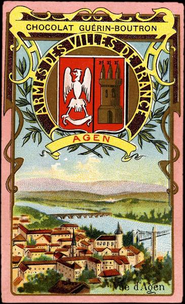 ARMES DES VILLES DE FRANCE / AGEN / Vue d'Agen (titre inscrit)_0