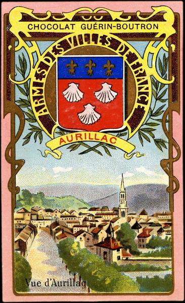 ARMES DES VILLES DE FRANCE / AURILLAC / Vue d'Aurillac (titre inscrit)_0