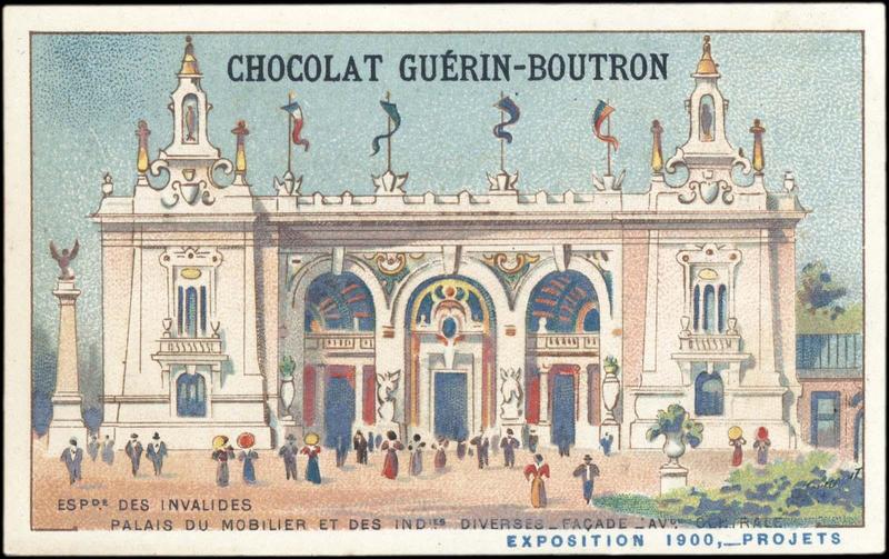 ESPDE. DES INVALIDES / PALAIS DU MOBILIER ET DES INDIES. DIVERSES FACADE - AVUE. CENTRALE / EXPOSITION Universelle 1900, -PROJETS (titre inscrit)_0