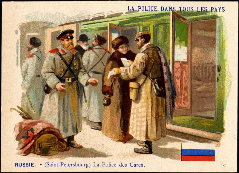 LA POLICE DANS TOUS LES PAYS / RUSSIE. - (Saint-Petersbourg) La Police des Gares (titre inscrit)_0