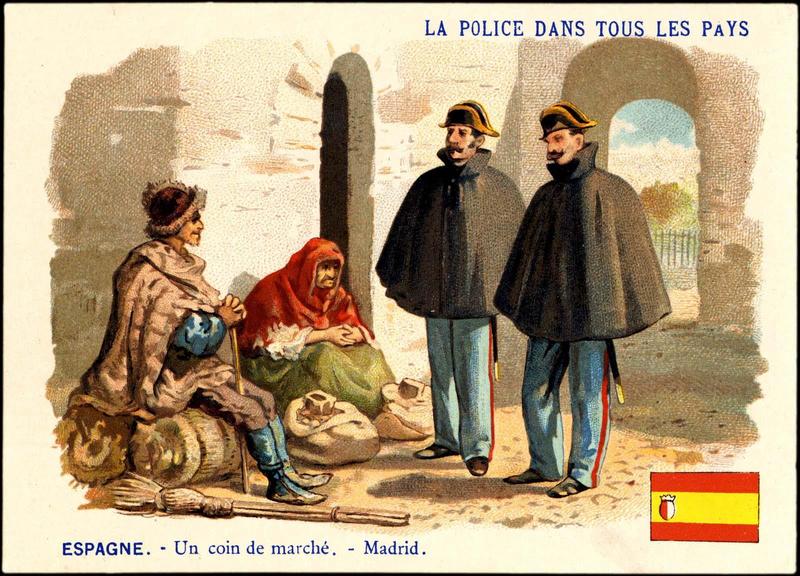 LA POLICE DANS TOUS LES PAYS / ESPAGNE. - Un coin de marché. - Madrid (titre inscrit)_0