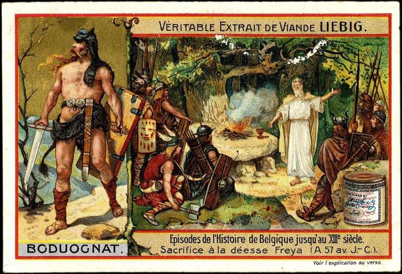 Episodes de l'histoire de Belgique jusqu'au XIIIe siècle. Sacrifice à la déesee Freya (titre inscrit)_0