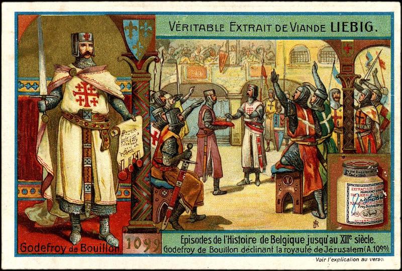 Episodes de l'histoire de Belgique jusqu'au XIIIe siècle. Godefroy de Bouillon déclinant la royauté de Jérusalem (A.1099) (titre inscrit)_0