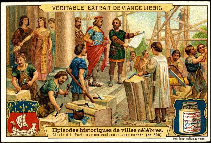 Episodes historiques de villes célèbres. Clovis élit Pris comme résidence permanente (en 508)  (titre inscrit)_0
