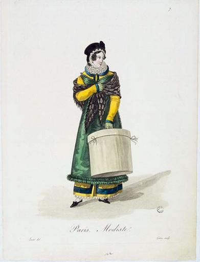 Paris. Modiste (titre inscrit), Louis Marie Lante, 1824 vers