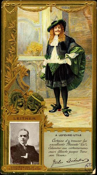 Leitner sociétaire de la Comédie française, rôle d'Alceste du Misanthrope (titre inscrit)_0