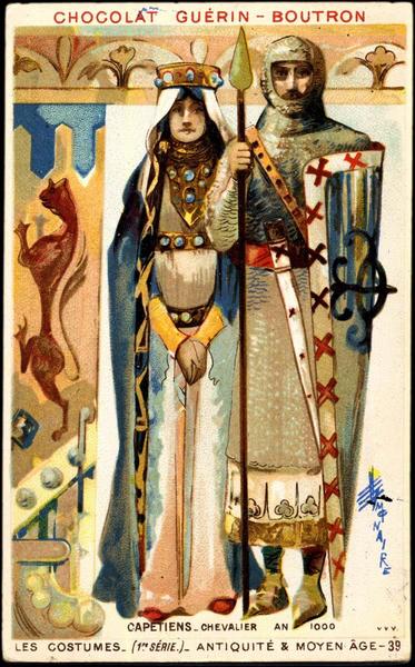 CAPETIENS-CHEVALIER AN 1000 / LES COSTUMES- (1re SERIE) - ANTIQUITE ET MOYEN AGE-39 (titre inscrit)_0
