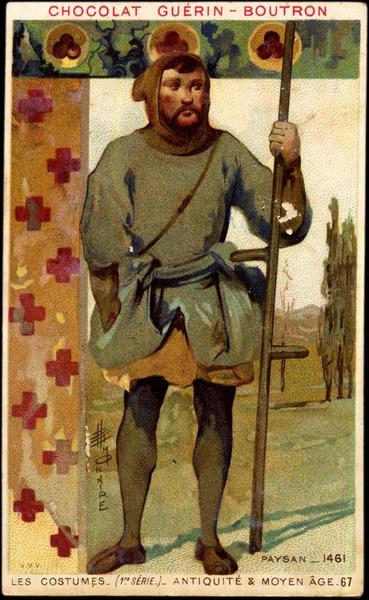 LES COSTUMES- (1ERE SÉRIE) - ANTIQUITÉ & MOYEN AGE.67.PAYSAN-1461 (titre inscrit)_0