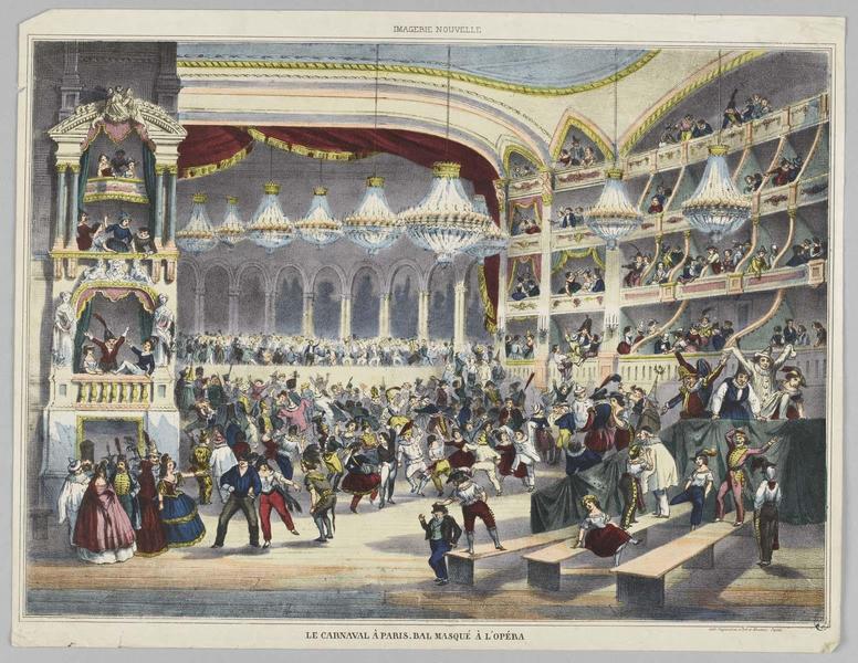 IMAGERIE NOUVELLE / LE CARNAVAL A PARIS. BAL MASQUE A L'OPERA (titre inscrit)_0