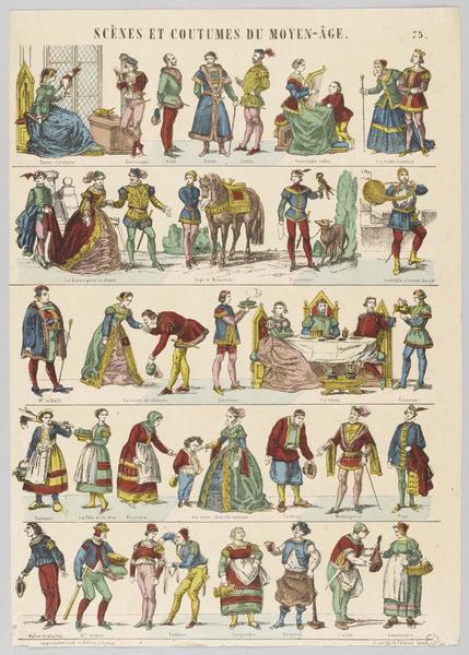 SCENES ET COSTUMES DU MOYEN-AGE (titre inscrit)_0