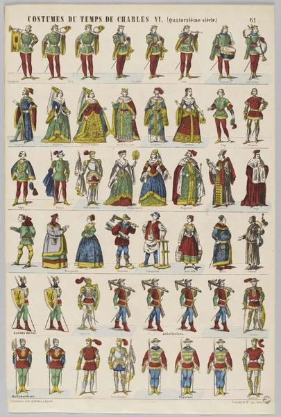 COSTUMES DU TEMPS DE CHARLES VI (Quatorzième siècle.) (titre inscrit)_0