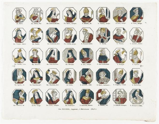 PLANCHES DE SAINTETES (SAINTE MARIE... SAINT FRANCOIS DE SALES) (titre factice)_0
