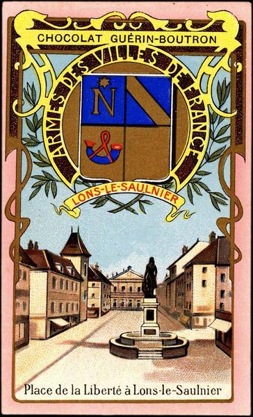 ARMES DES VILLES DE FRANCE / LONS-LE-SAULNIER / Place de la Liberté à Lons -le-Saulnier (titre inscrit)_0