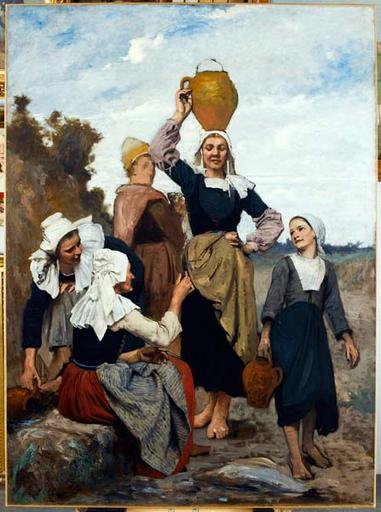 Paysannes à la fontaine (titre factice)_0