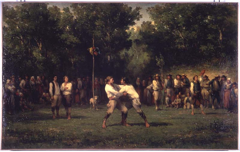 Jour de fête en Cornouailles, la lutte bretonne (titre factice)_0