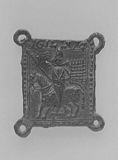 Enseigne rectangulaire : saint Guillaume à cheval_0