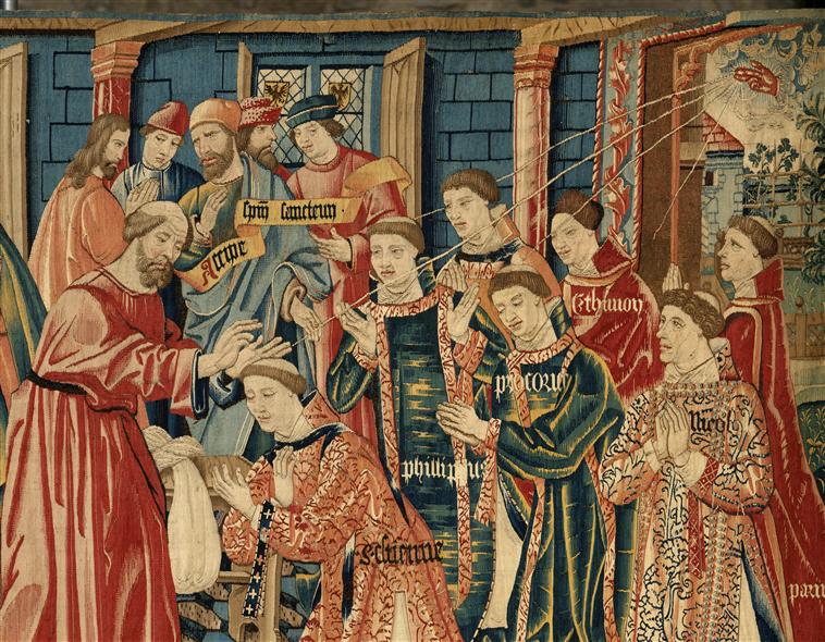 Légende de saint Etienne (scène 01 et 02) : Désignation et ordination des premiers diacres de l'Eglise, parmi lesquels Etienne_7