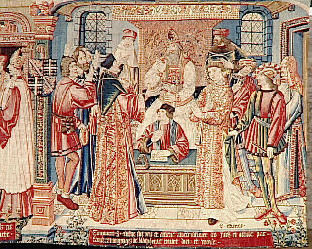 Légende de saint Etienne (scène 04) : Saint Etienne amené au consistoire_1