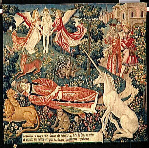 Légende de saint Etienne (scène 08) : Le corps du martyre exposé aux bêtes_0