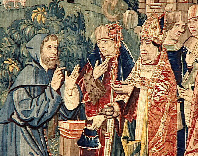 Légende de saint Etienne (scène 11) : Lucien avertit l'évêque de Jérusalem_1