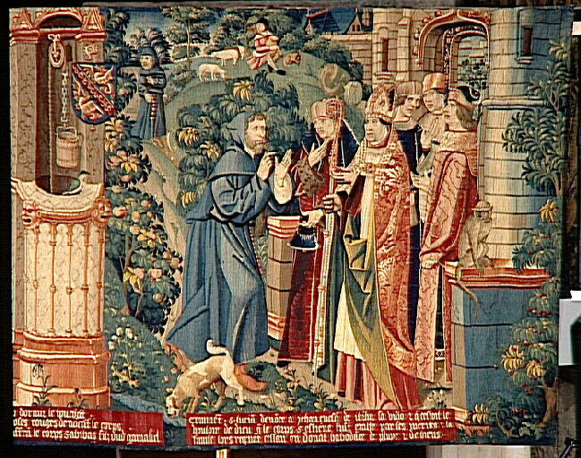 Légende de saint Etienne (scène 11) : Lucien avertit l'évêque de Jérusalem_2