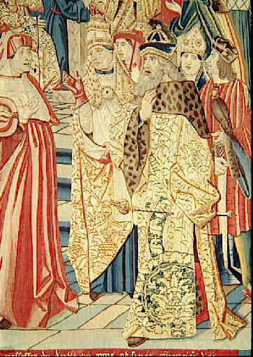 Légende de saint Etienne (scène 19) : Eudoxia, fille de l'empereur réclame le corps du saint_1