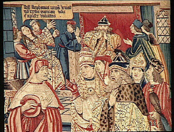Légende de saint Etienne (scène 19) : Eudoxia, fille de l'empereur réclame le corps du saint_3